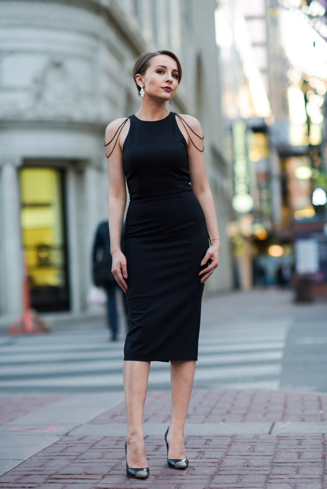 The Most Flattering Little Black Dress (& The Accessories To Warm